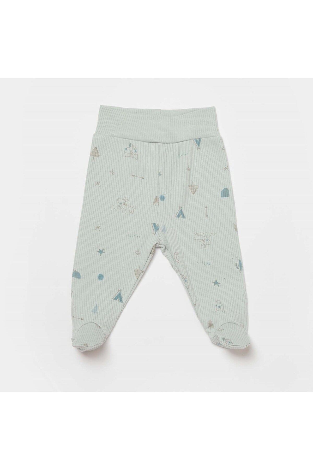 biorganic bibaby modal happy forest pantalon 57891 beige mint