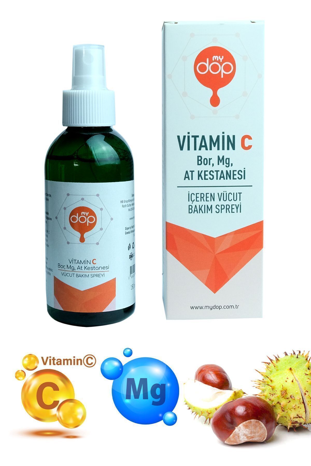 KarDian×SPI Vitamin C8 vab mydop VİTAMİN C BOR MG AT KESTANESİ SPREY 150 ML Mydop - Fiyatı