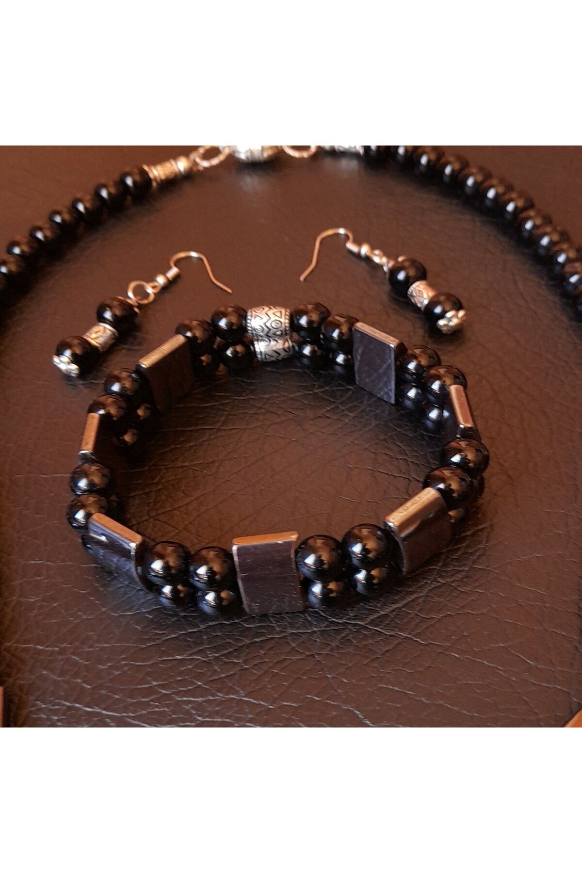 Asteria Elite-Onyx Hematite Power, Courage and Balance Jewelry Set 5
