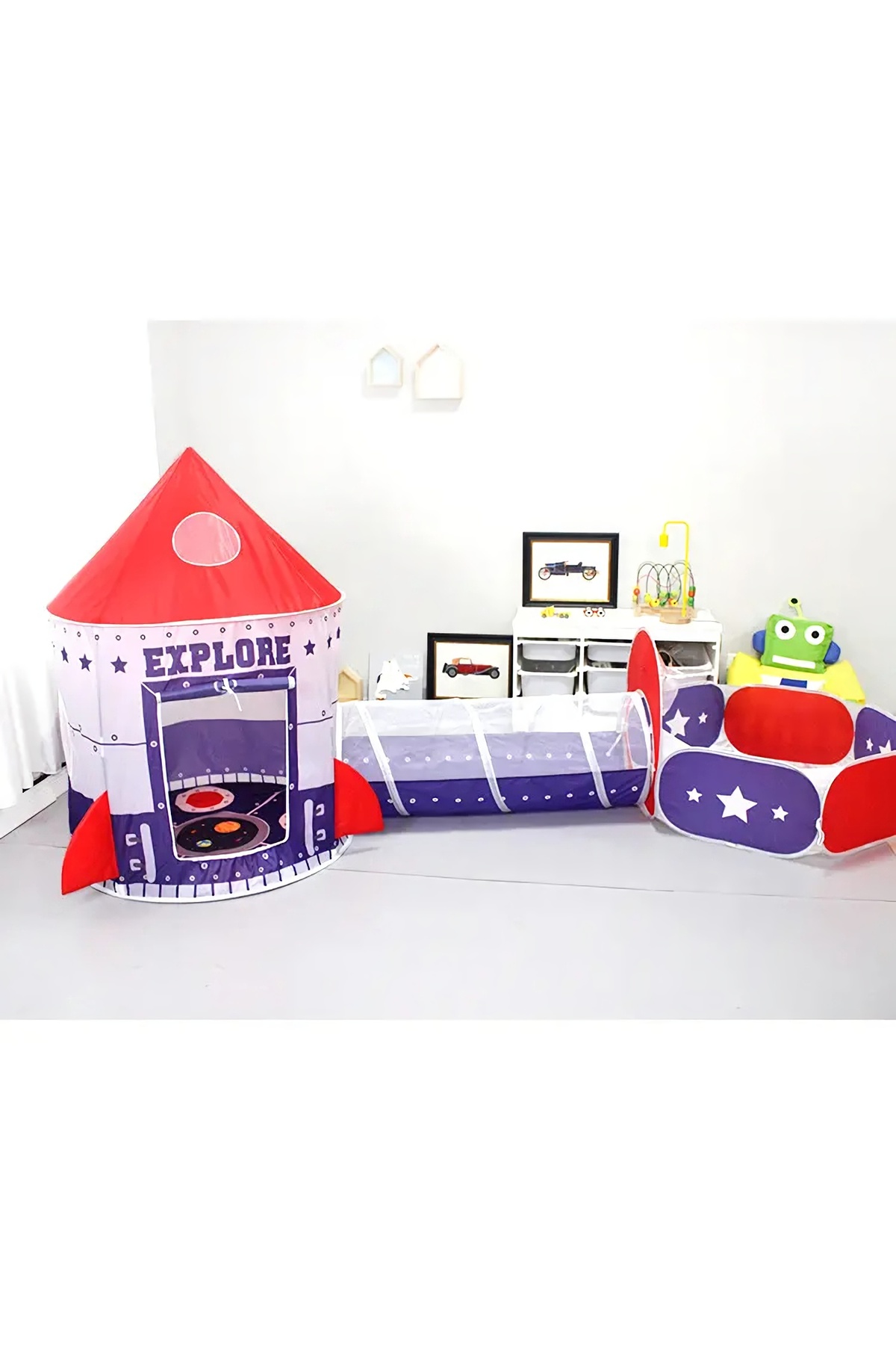 MJ TOYS Roket Çocuk Oyun Çadırı, 3'ü Bir Arada, Top Havuzu, Oyun Çadırı, Oyun Tüneli - Top Havuzlu Çadır fotoğrafı 3 (önizleme)