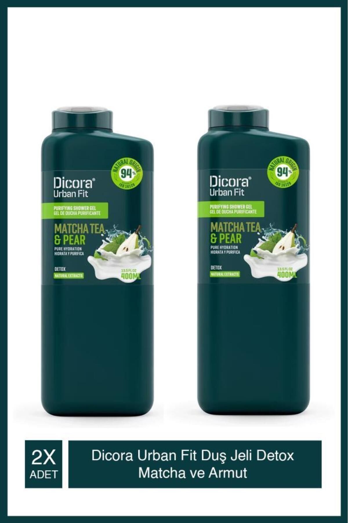 ژل دوش مردانه و زنانه شوینده بدن مچا انار 400 میلی لیتری DTOX DICORA URBAN FIT