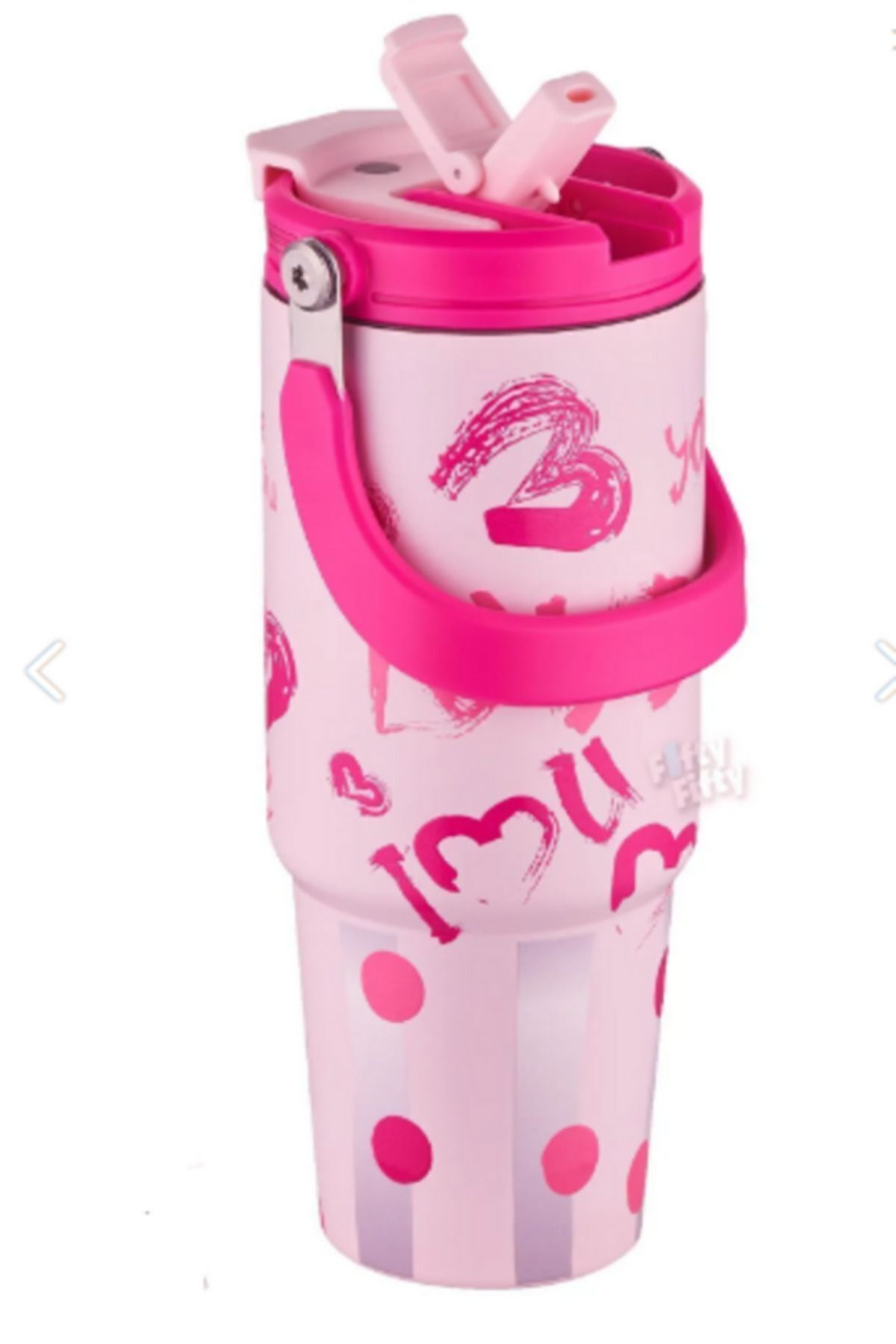 فلاسک صورتی 900 میل Pipetik Piper Free Double Cup Steel Thermos Vagonlife