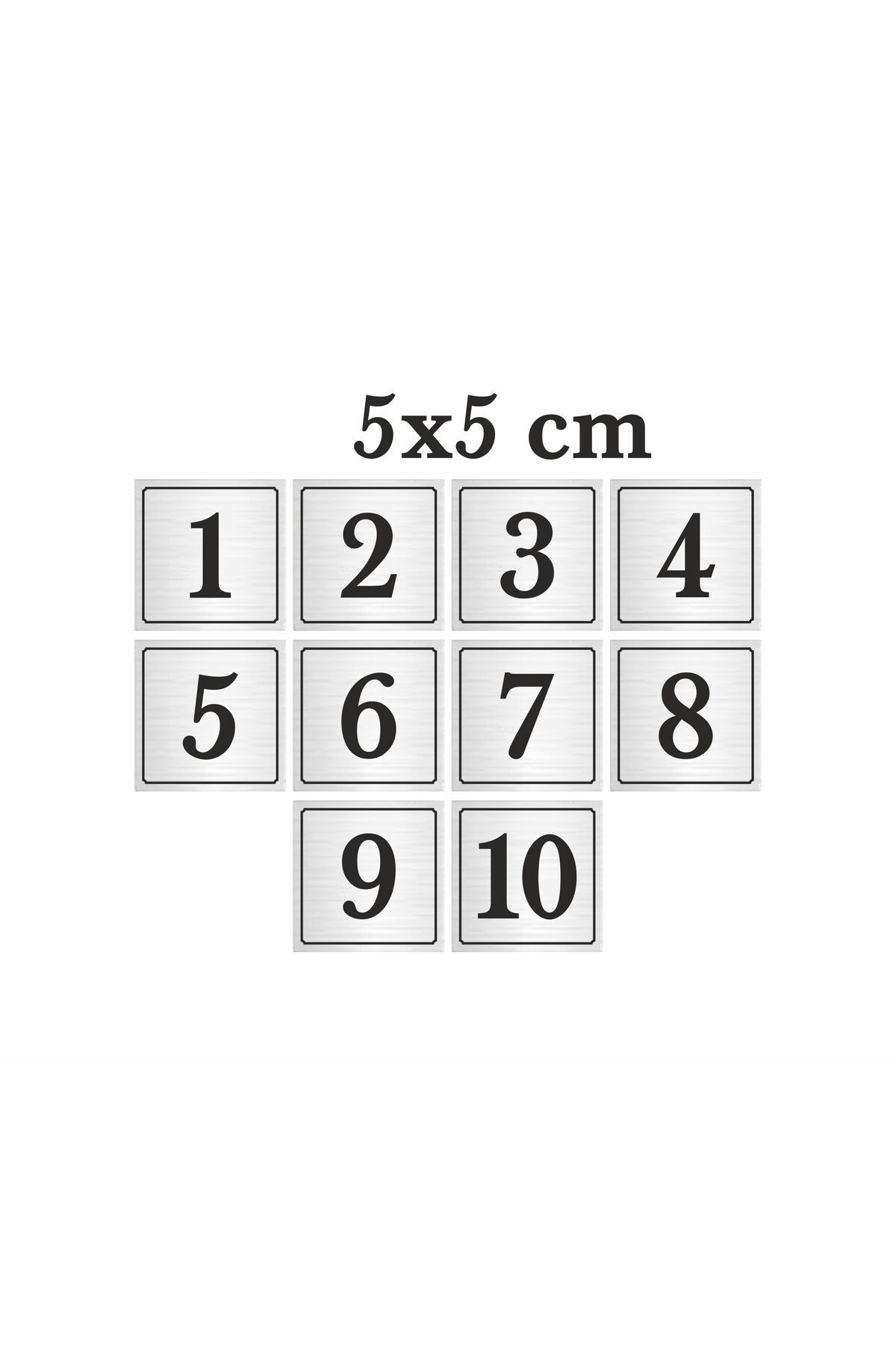 BENİMSER REKLAM 5x5 Cm Ușă Metalică Dulap De Masă Și Număr Cutie Poștală - 1-10 - One Size