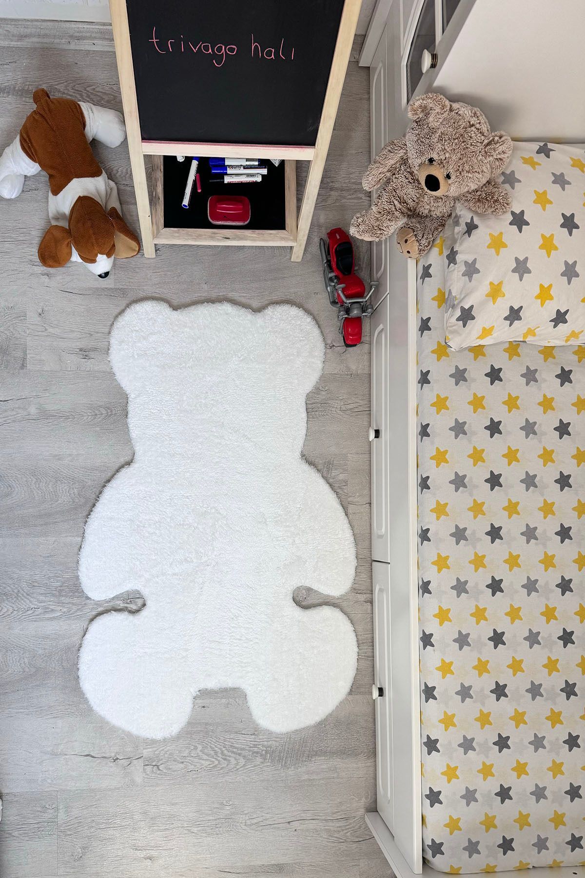 trivago halı Pufi Yumuşak Peluş Ayıcık Halı Post Çocuk Odası Bebek Odası Oturma Odası Halısı fotoğrafı 3 (önizleme)