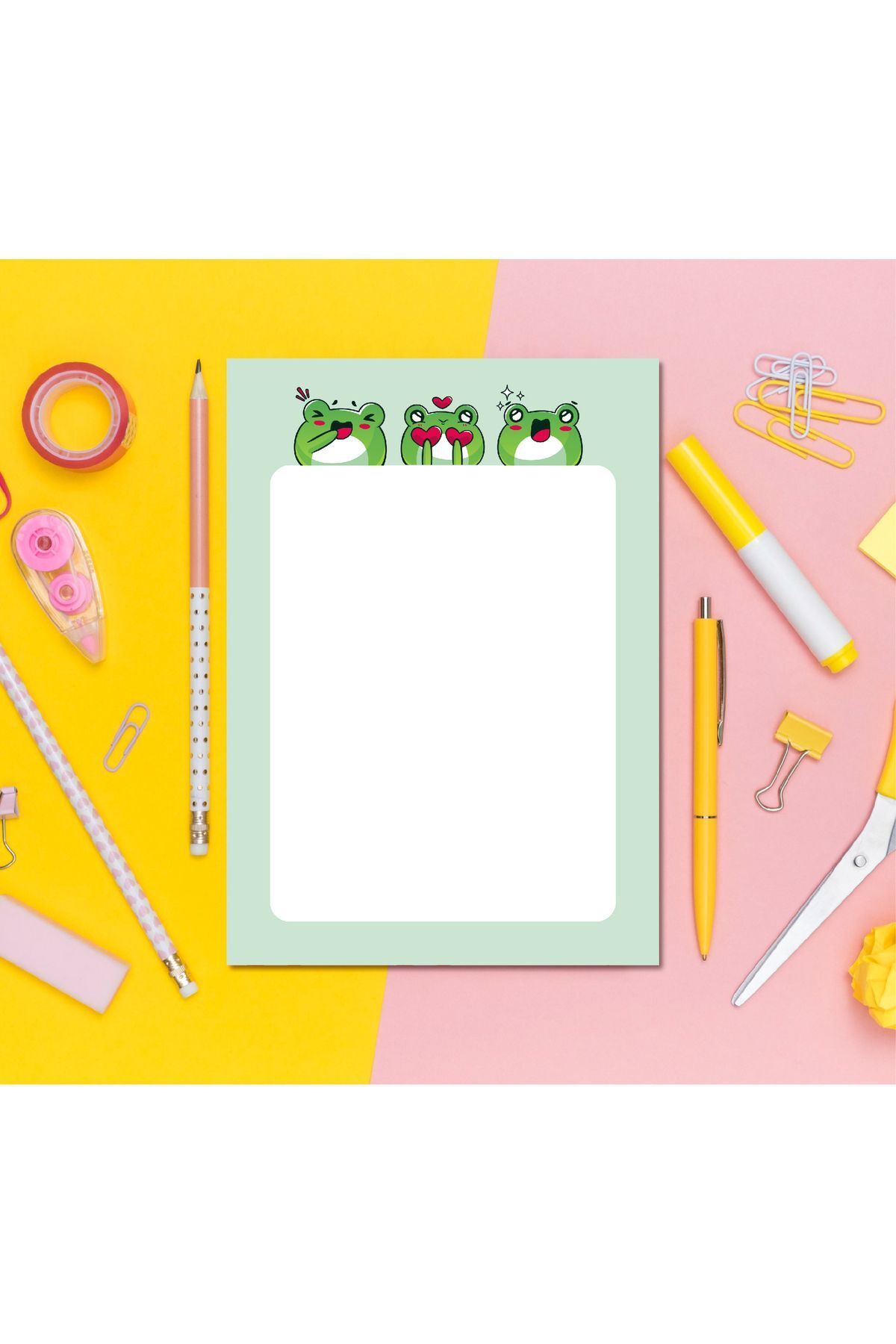 Pine Note-Kawaii Frog Patterned Notepad/Memopad/Planner/To Do List/Notebook/ A5 3