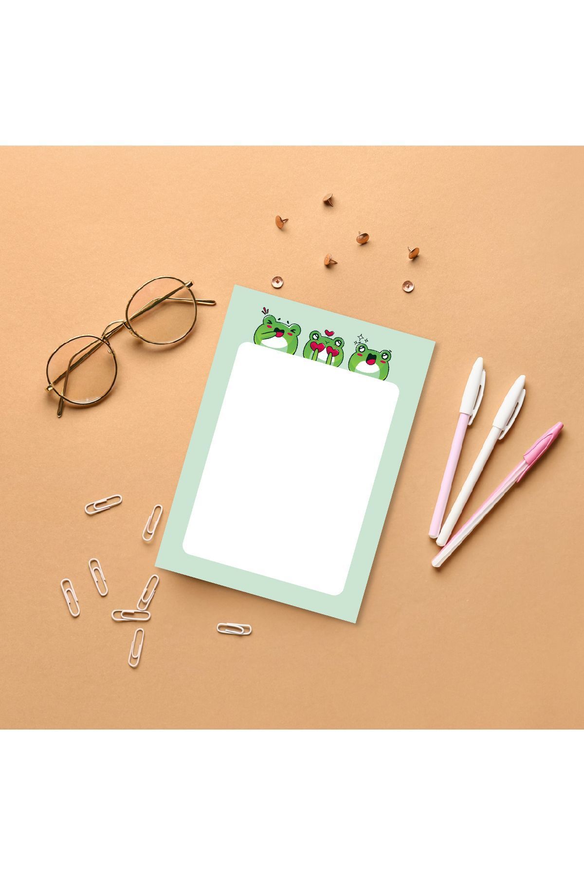 Pine Note-Kawaii Frog Patterned Notepad/Memopad/Planner/To Do List/Notebook/ A5 6