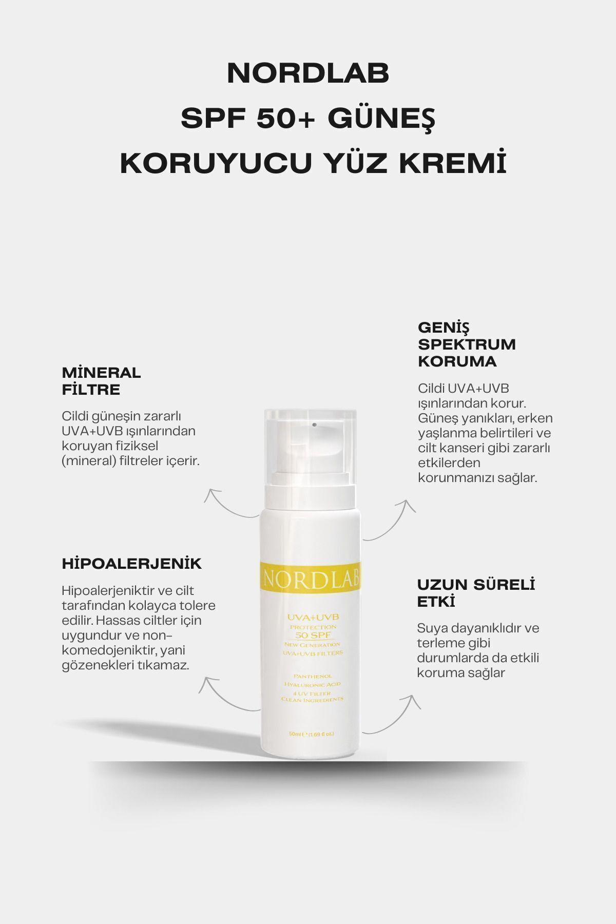 کرم ضدآفتاب صورت با SPF 50 ضد لک 50 میلی لیتر NORDLAB