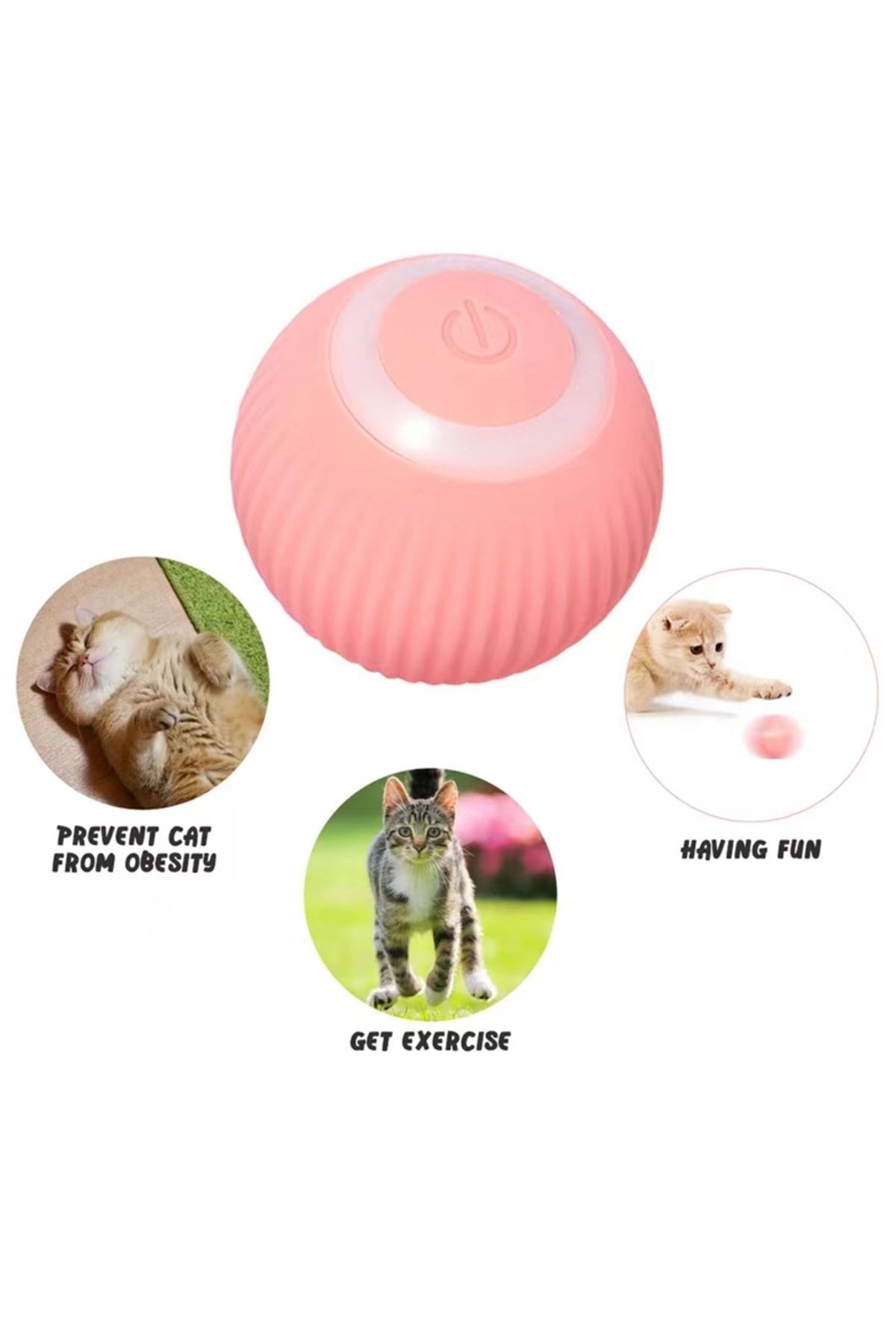 AKGÜNEY-Smart Cat Ball, Self-Moving Cat Toy, Interactive Cat Dog Ball 5