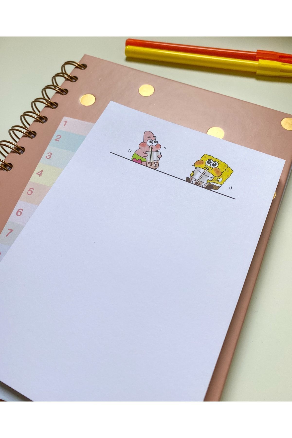 Pine Note-Sponge Bob And Patrick Patterned Planner/to Do List Notebook Memopad Notepad A6 5