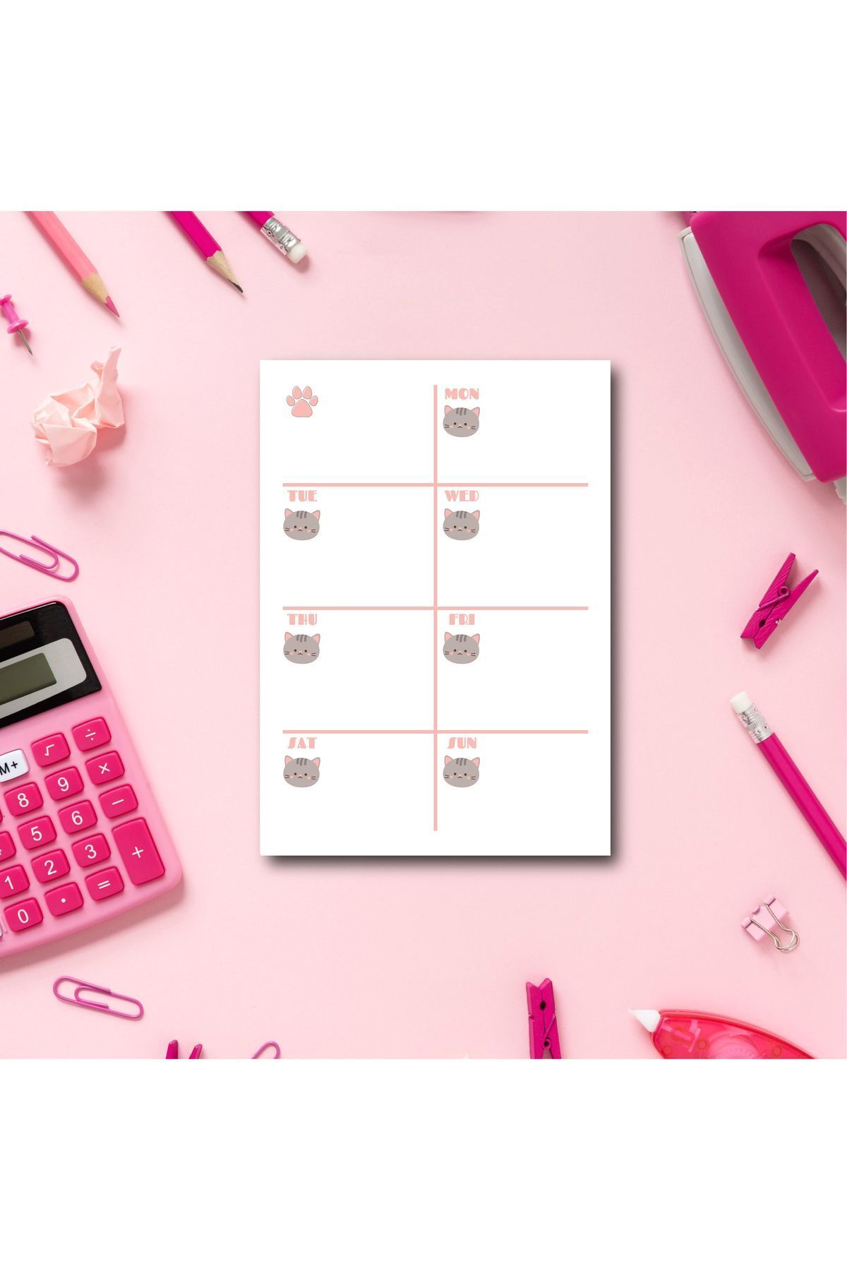 Pine Note-Cute Animal Pattern Checkered Notepad/Memopad/Planner/To Do List/Notebook/A6 5