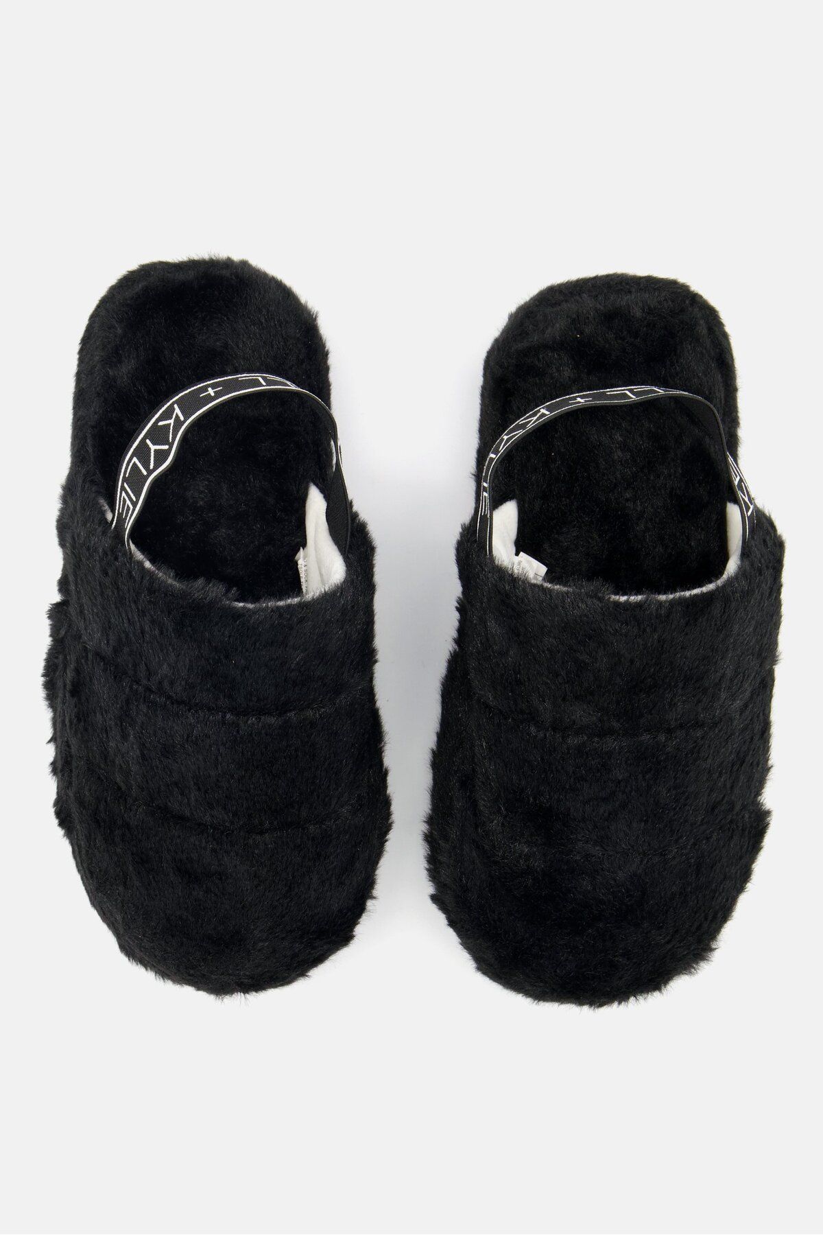 Kendall + Kylie-Women Slide Faux Fur Slippers, Black 4