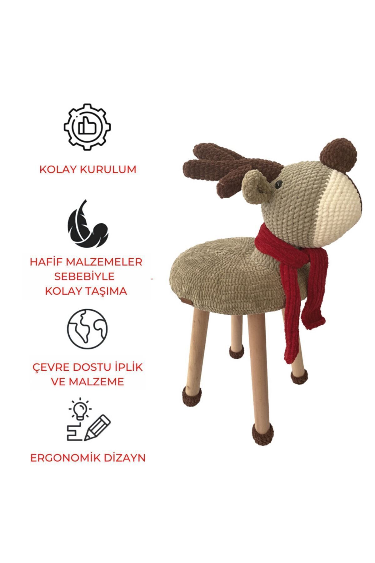 Parmos Kids Seats for Fun Geyik Oyun Taburesi fotoğrafı 2 (önizleme)