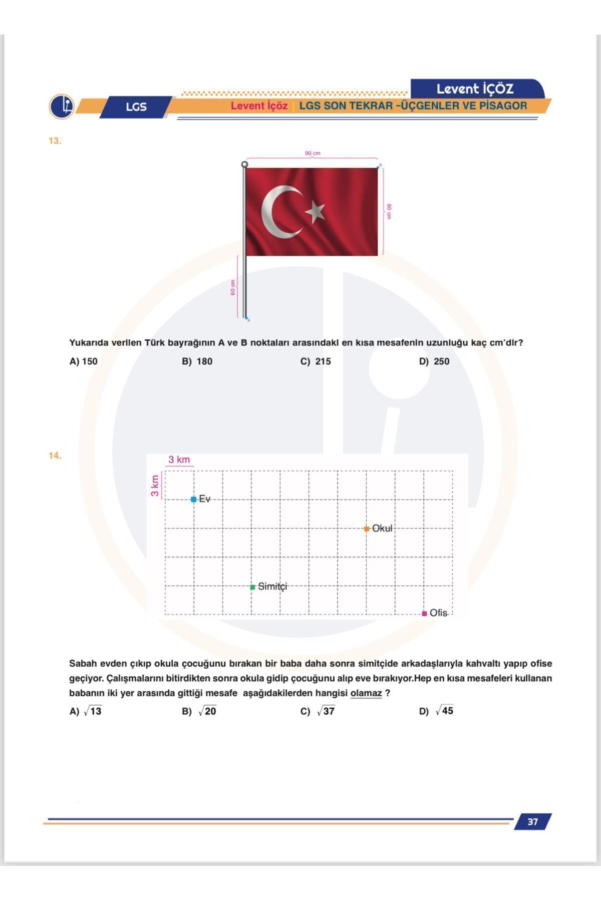 Lgs matematik son tekrar son temizlik soru bankası