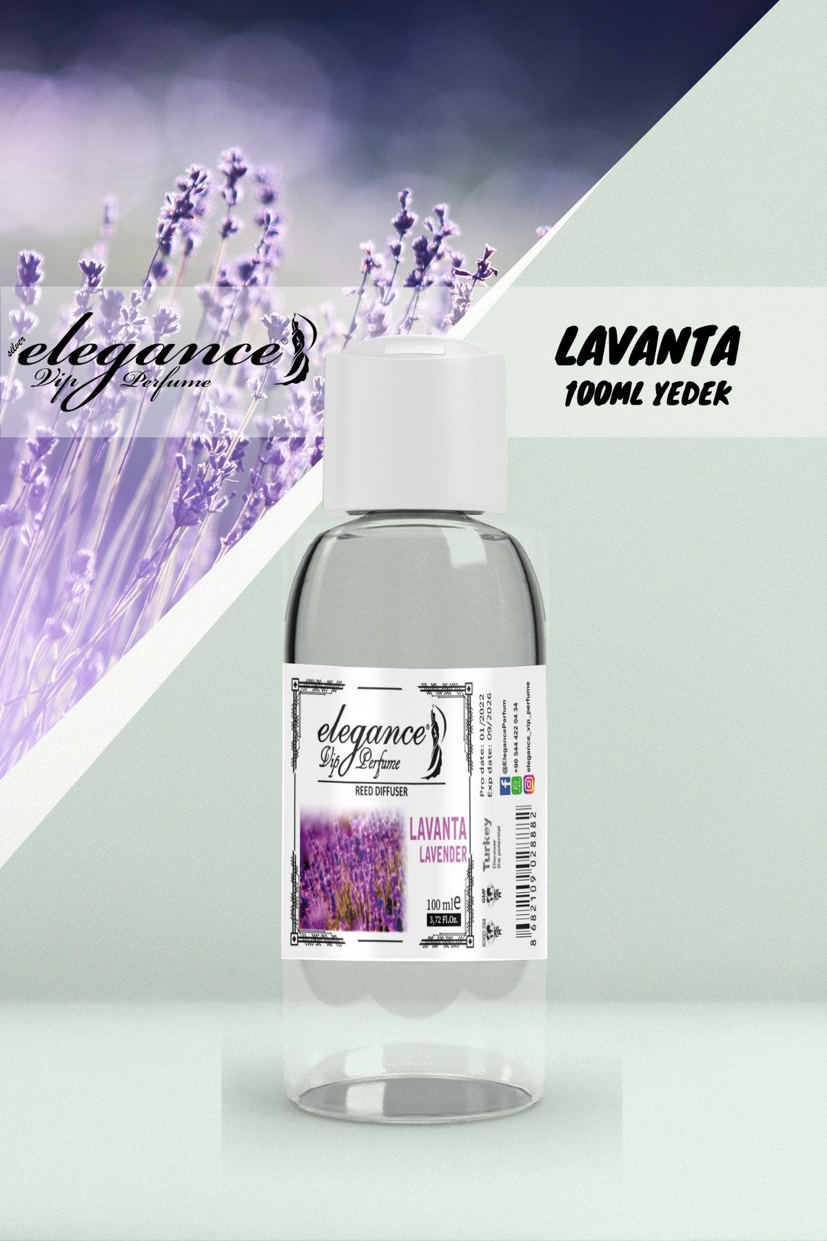 Özel Fiyat - Lavanta/ 100 Ml - Yedek Dolum Şişesi Oda Kokusu Reed Diffuser