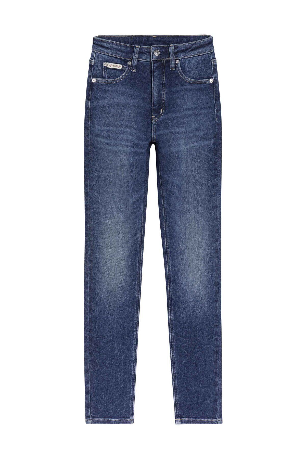 Calvin Klein-Blugi skinny cu croiala inalta 1