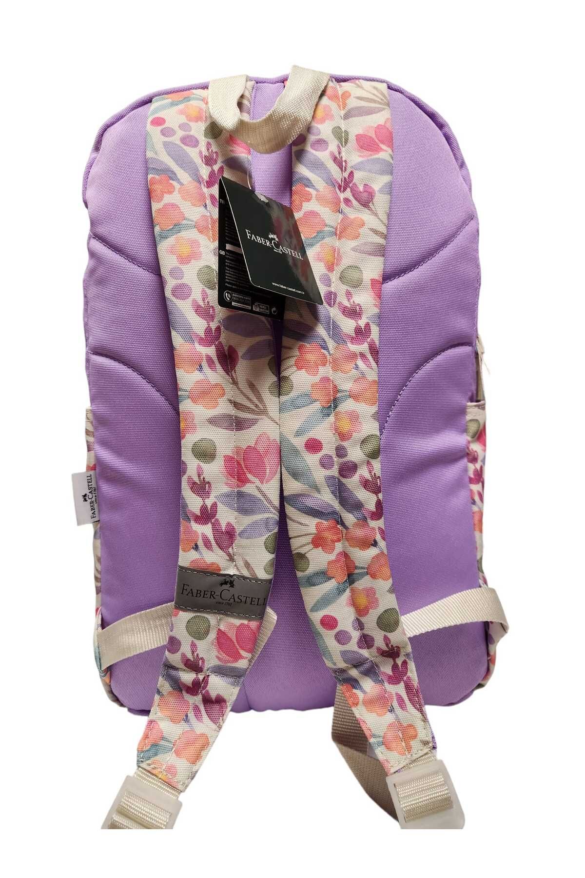 Faber Castell-Faber-Castell Purple Flower Backpack 5