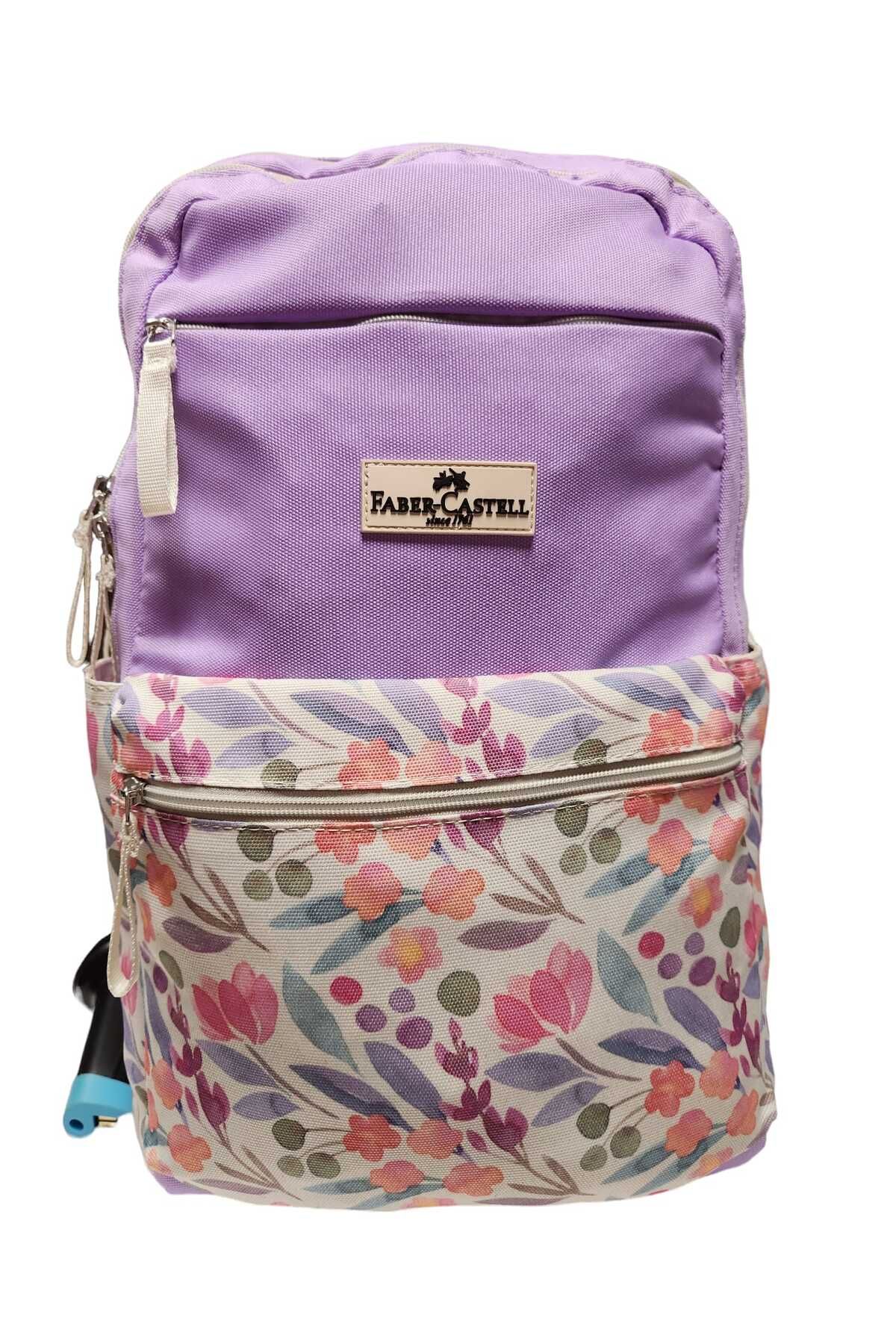Faber Castell-Faber-Castell Purple Flower Backpack 3