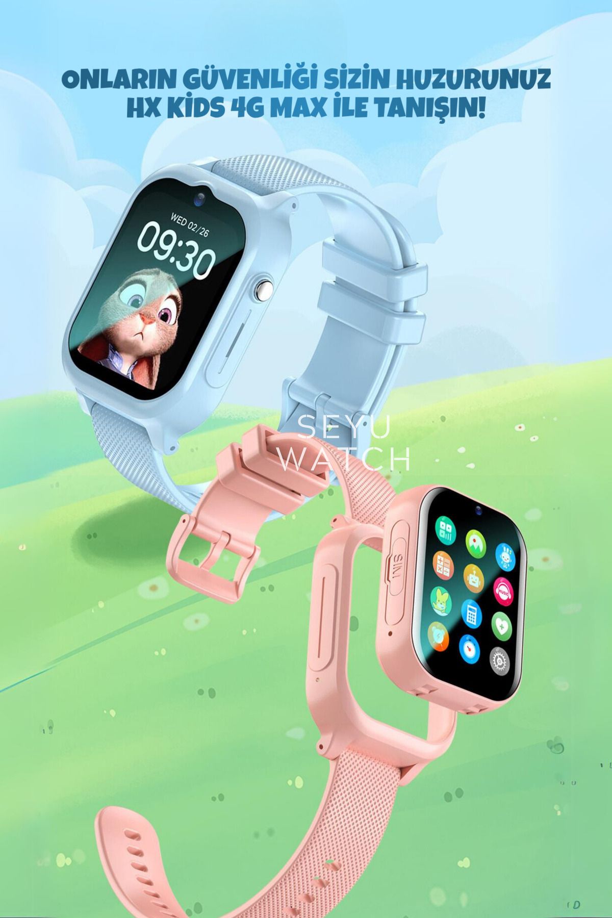 HX Kids 4G Max Sim Kartlı Harvox Akıllı Çocuk Saati Gps Konum Takibi Görüntülü Konuşma 4G Destekli