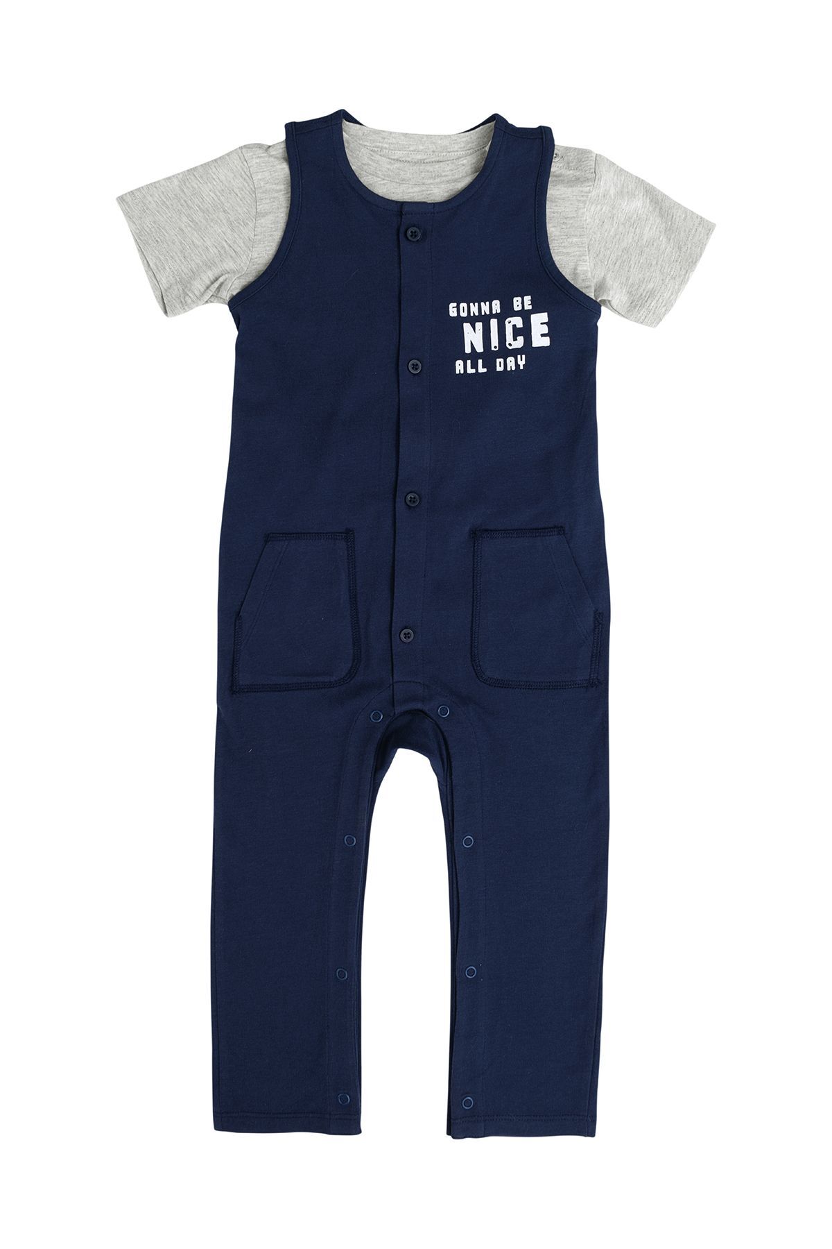 Baby Boy T-Shirt+Jumpsuit-Navy