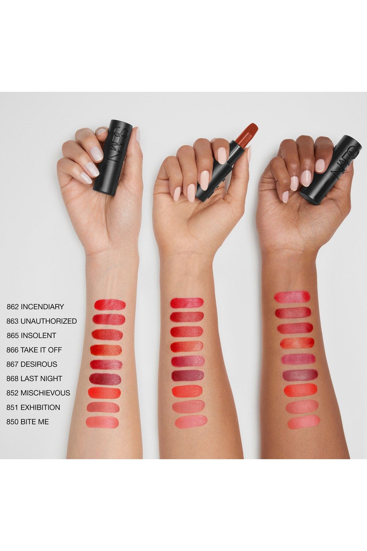 Nars-Explicit Lipstick - 3.8 G Hyaluronic Acid Satin Finish Lipstick Core Comfortable Use 4