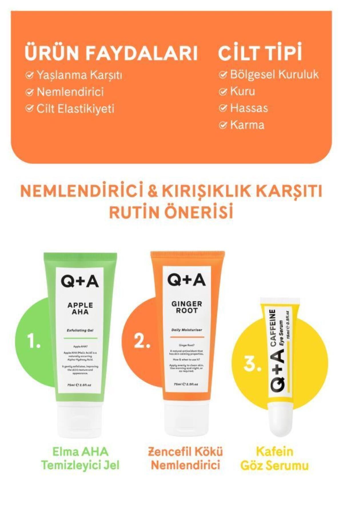 Q+A-Q+A Ginger Root Daily Moisturiser, 75 ml - protective face cream with ginger 2