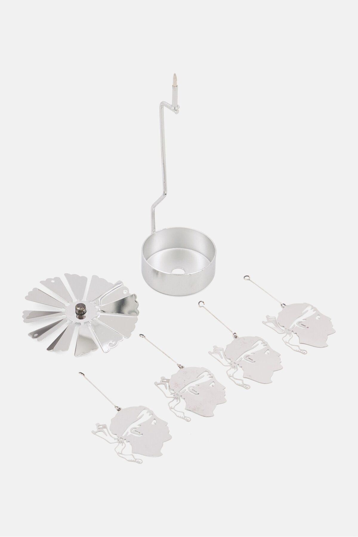 Puckator-Carousel With Moors Head T-Light Candle Holder, Sliver 3