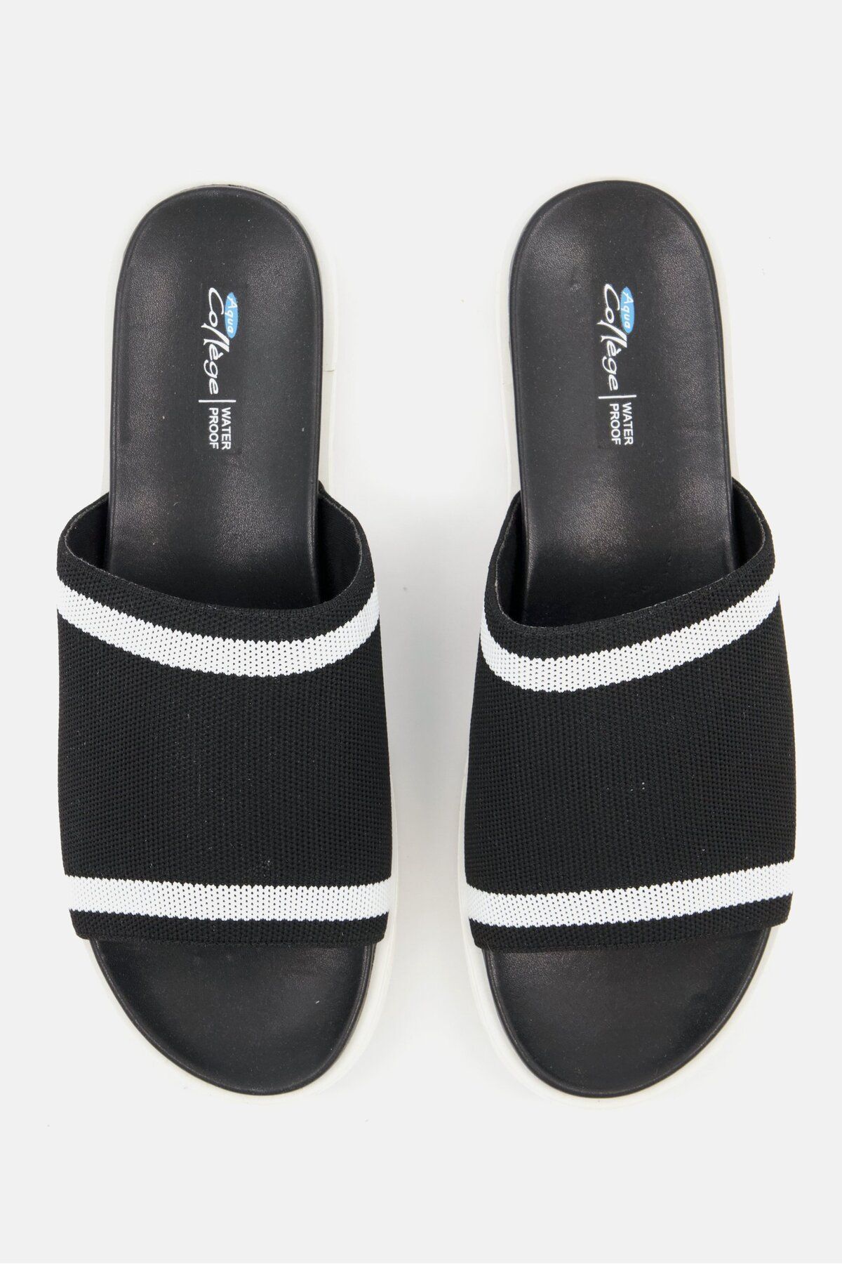 Aqua College-Women Medium Slip On Sandals, Black 4
