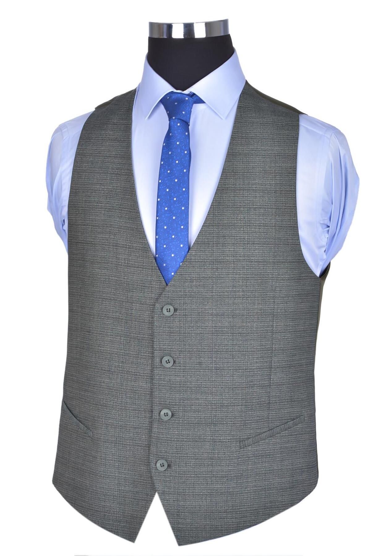 BAGGI-Costum pentru bărbați cu vestă slim fit - potrivire confortabilă 3