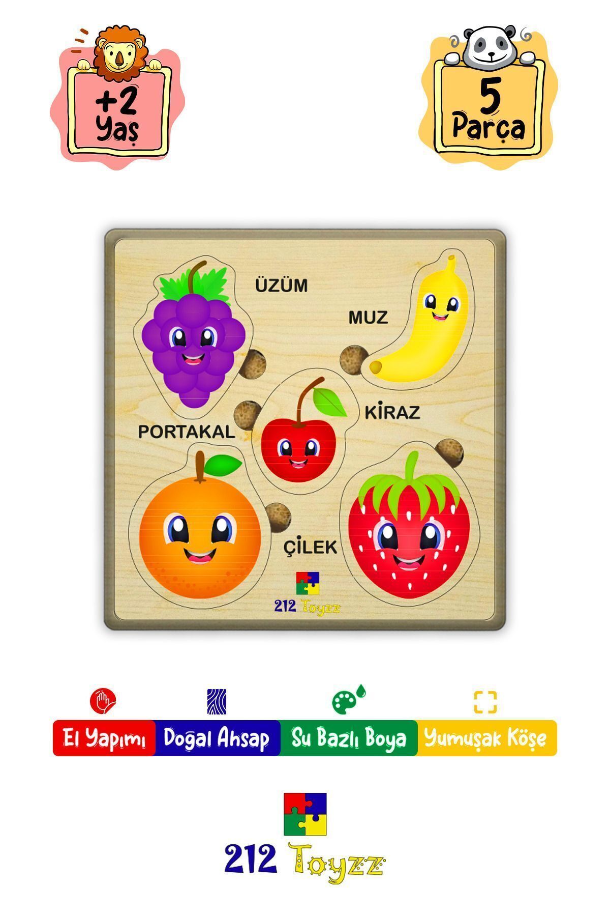 212toyzz 5 Adet Oyuncak Taşıtlar, Rakamlar,meyveler, Geometrik Şekil- Orman Hayvan 212 Toyzz fotoğrafı 2 (önizleme)