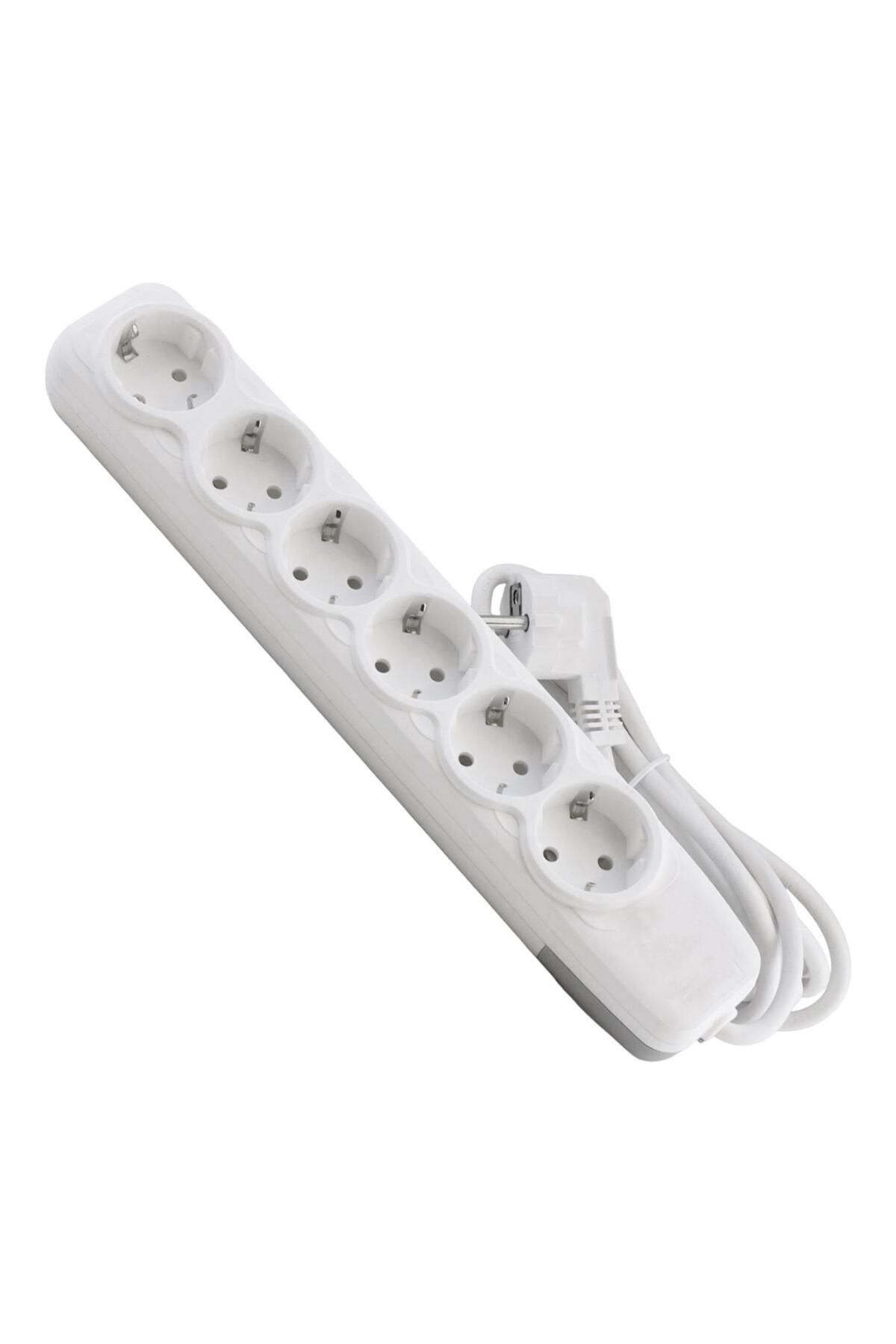 Badem10-6-piece Group Socket - 2 Meter Grounded Plug Coupler Socket, Switch-free and Multiple Extension Cable 2
