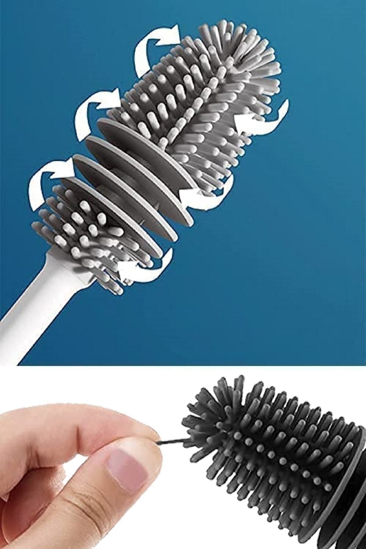 Winnie Baby Silikon Fırça Matara Biberon Emzik Temizleyici Kavanoz Termos Suluk Yağ Şişe Temizleme Fırçası fotoğrafı 5 (önizleme)