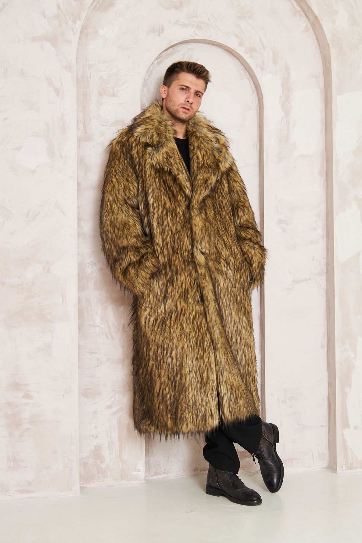 Redpoint Jackets-Men's Long Faux Fur Coat 6