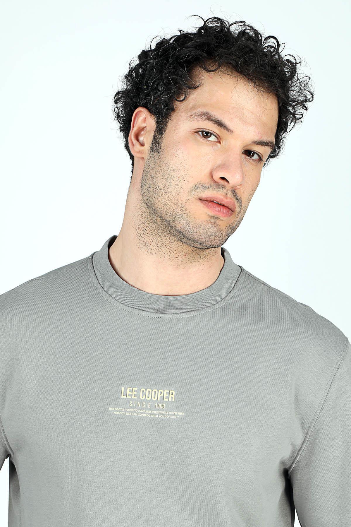Lee Cooper-Ανδρικό φούτερ σε γκρι O λαιμό Frose 4