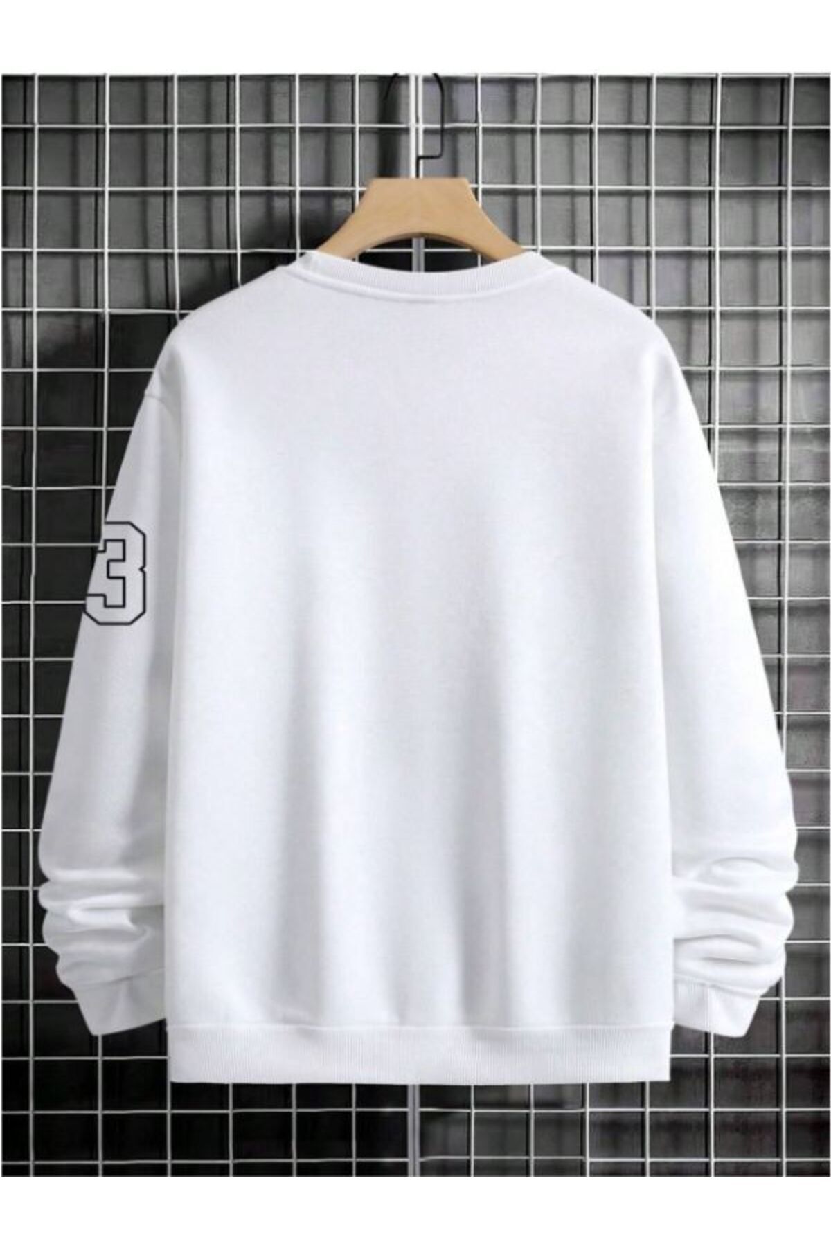 MOONBULL-Ανδρικό φούτερ Oversize - Chicago 23 εμπρός και μανίκι με στάμπα 3