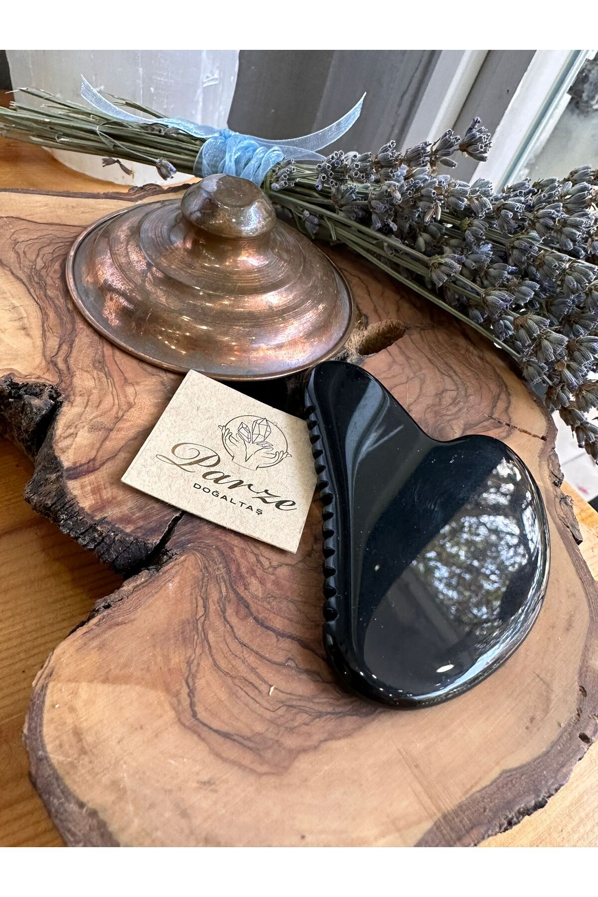 سنگ طبیعی ابسیدین گوا شا — مشکی parze2202 — تصویر 1 از 1