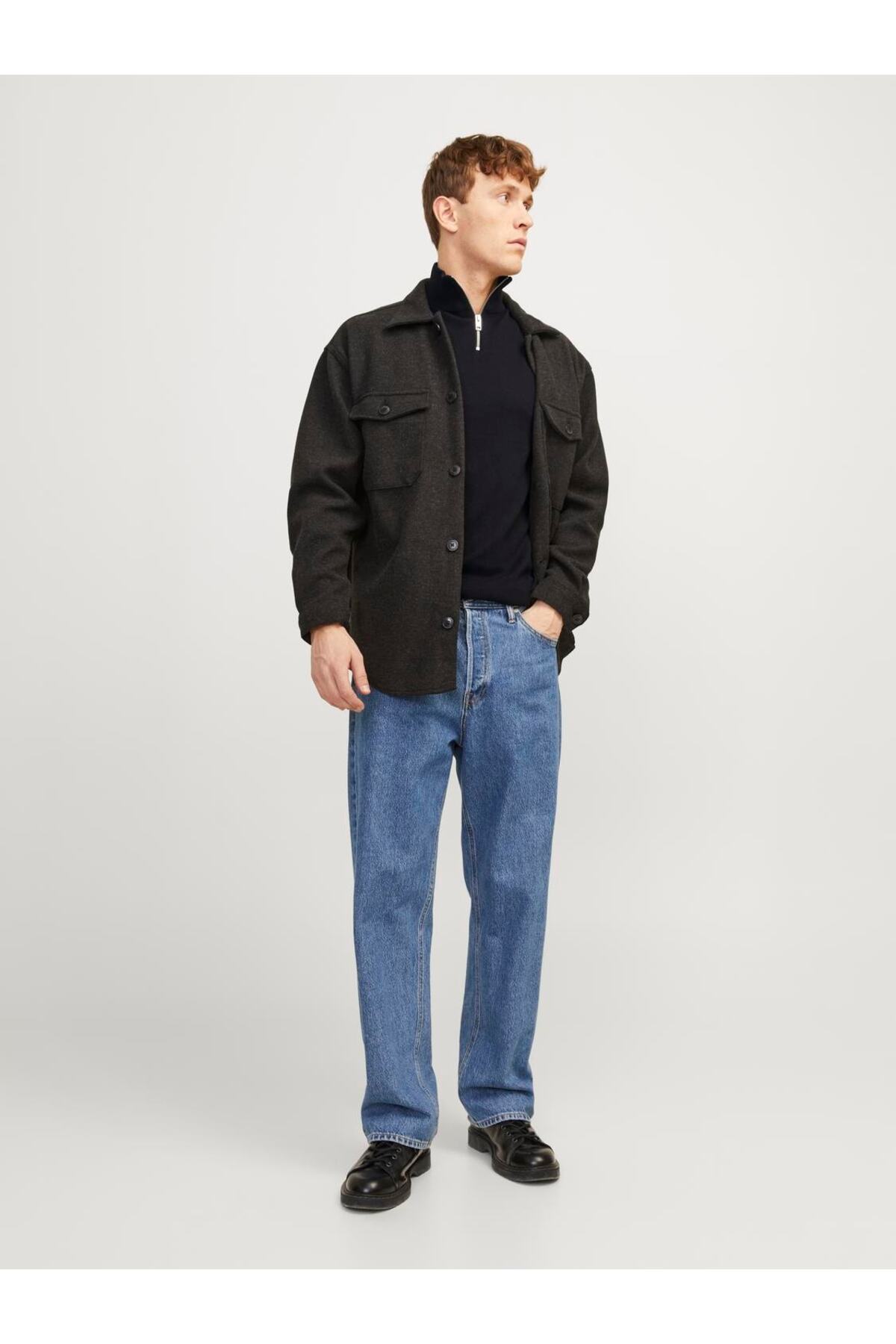 پلیور جک اند جونز مردانه تریکو مشکی  راسته Slim/اسلیم فیت    Slim/اسلیم فیت Daily/روزانه | Jack & Jones TYCCB8A71EADCD3407 - تصویر 3