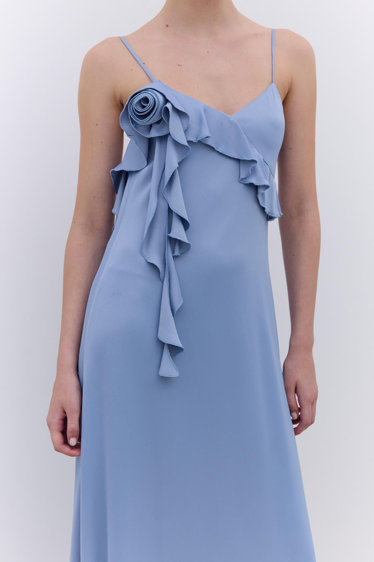 Manuka-Rosalie Blue Strap Evening Dress 4
