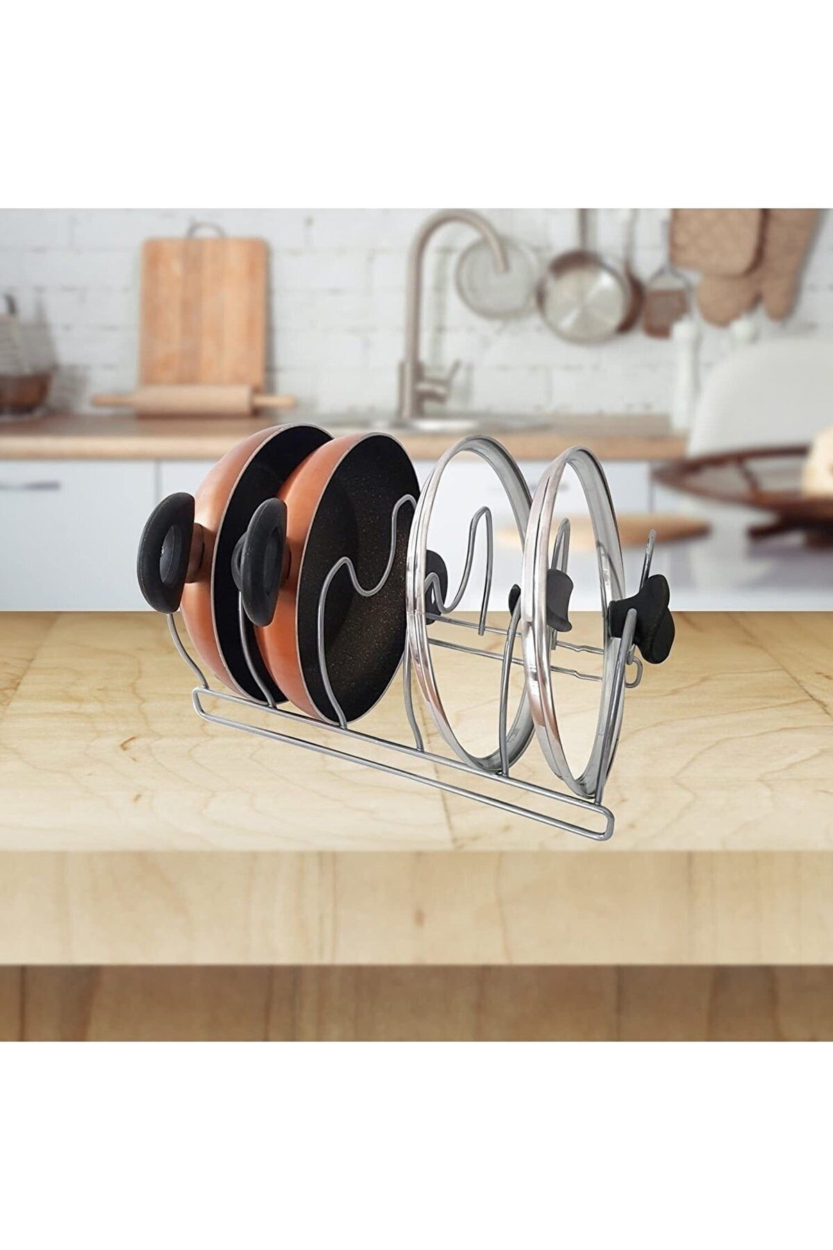 Bosphorus-In-Cabinet Pan Organizer Space-Saving Organizer 5 Compartments 2