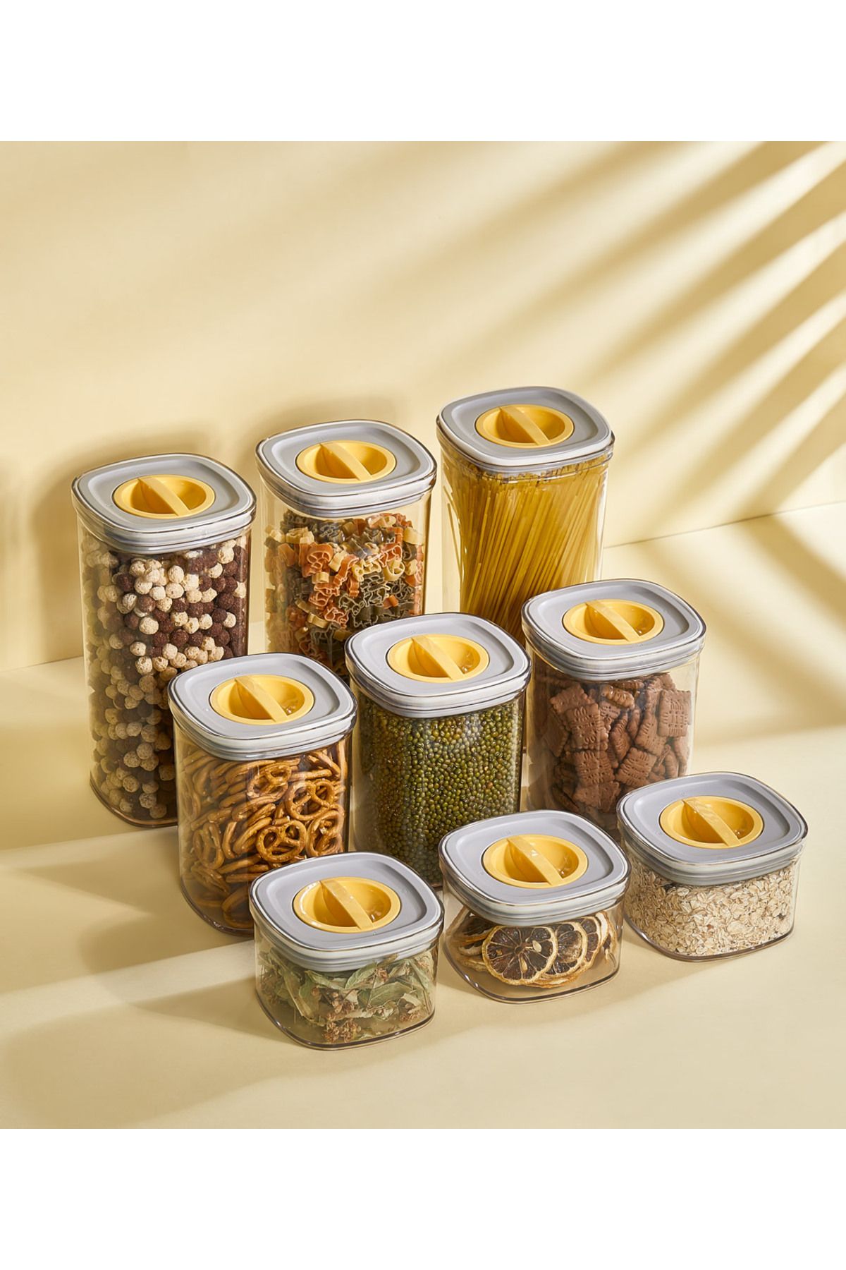 HERBORN-1.4LT & Food Container - 6x Pieces Transparent Locko Leakproof Storage Container 3