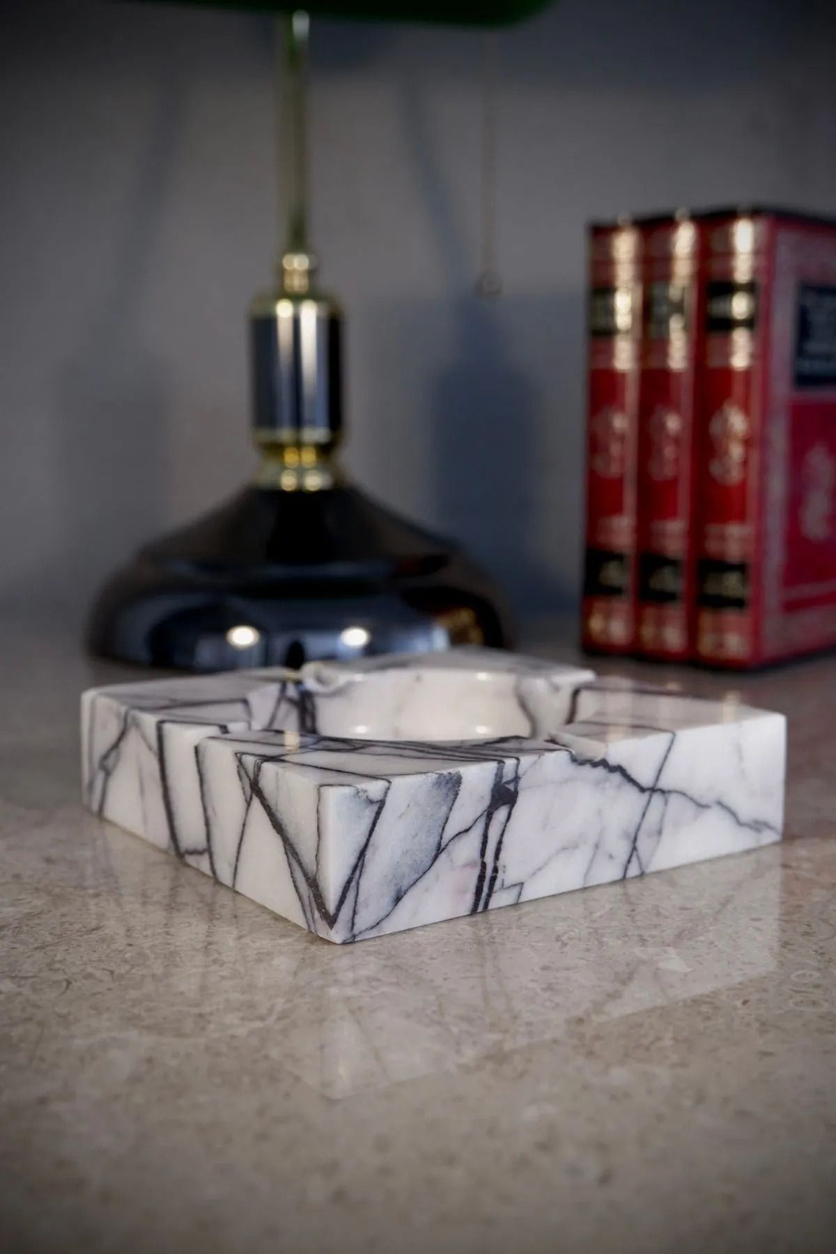 Voodo Concept-Lilac Marble Ashtray 3x12x12cm 4