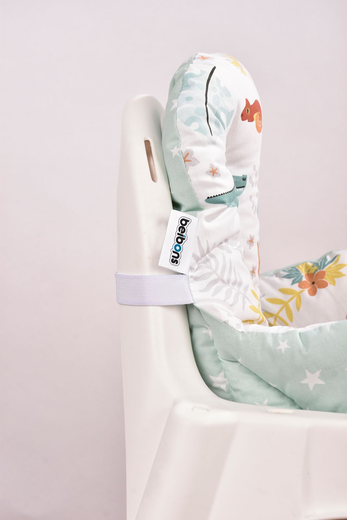 Beibons Çift Taraflı Bebek Mama Sandalyesi Minderi - Pamuklu Rahat Elyaf Dolgulu Mama Sandalyesi Yastığı fotoğrafı 3 (önizleme)