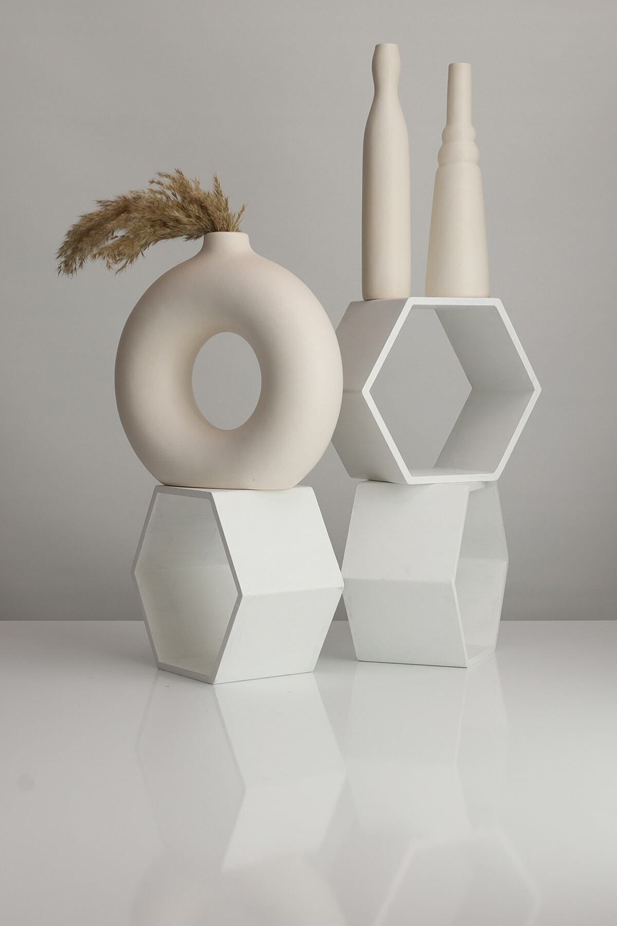 Beige & Stone-Morandi Pure Set of 2 Vase, Decorative Object 4