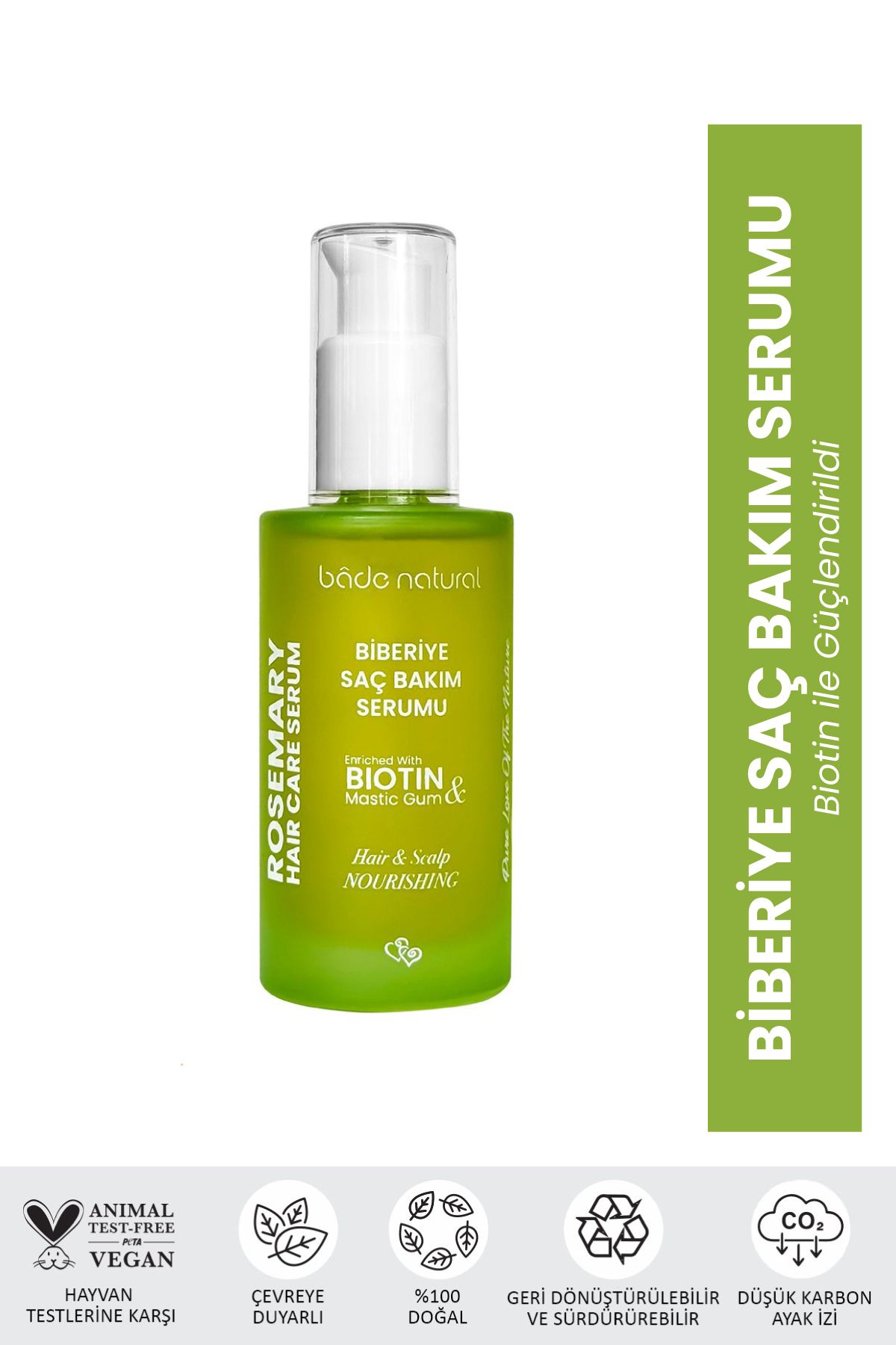 de lhuile de romarin et de la compresse biotine et du sérum pour les cheveux rasés de 50 ml