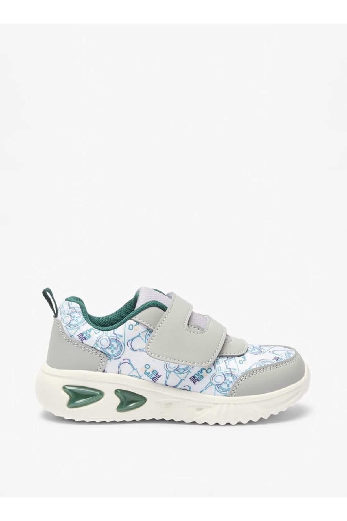 LBL by Shoexpress-Game Print Sneakers with Hook and Loop Closure 3
