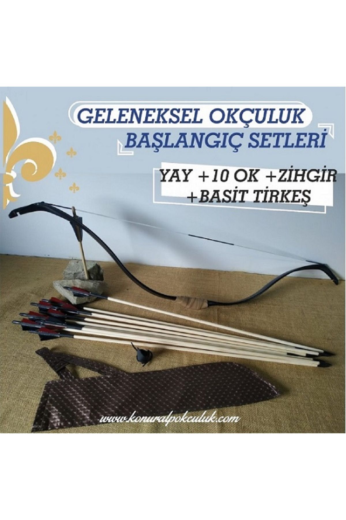 Genel Markalar 10 Ok Set - Geleneksel Okçuluk Başlangıç Seti