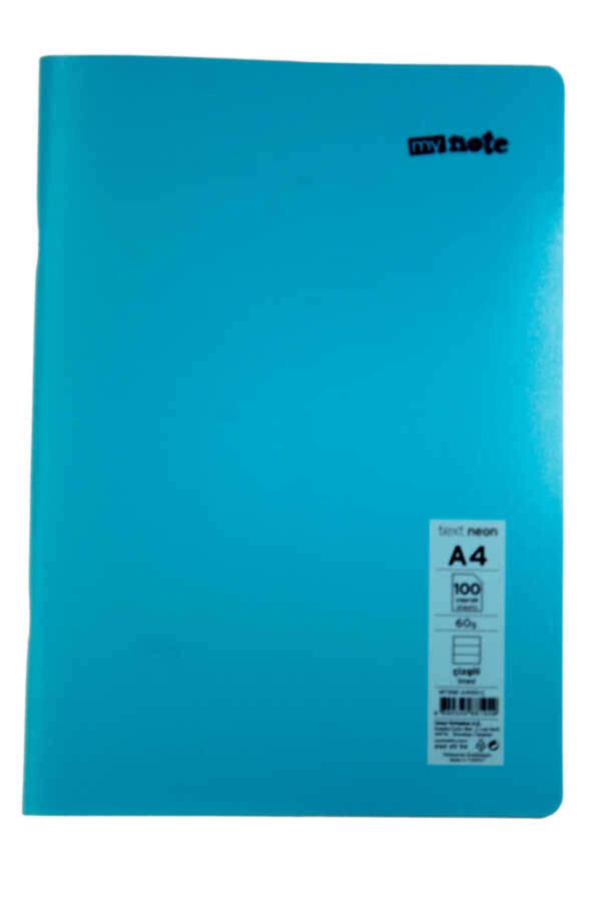 Mynote-Text Neon A4 100 Sheets Lined Plastic Cover Notebook 1