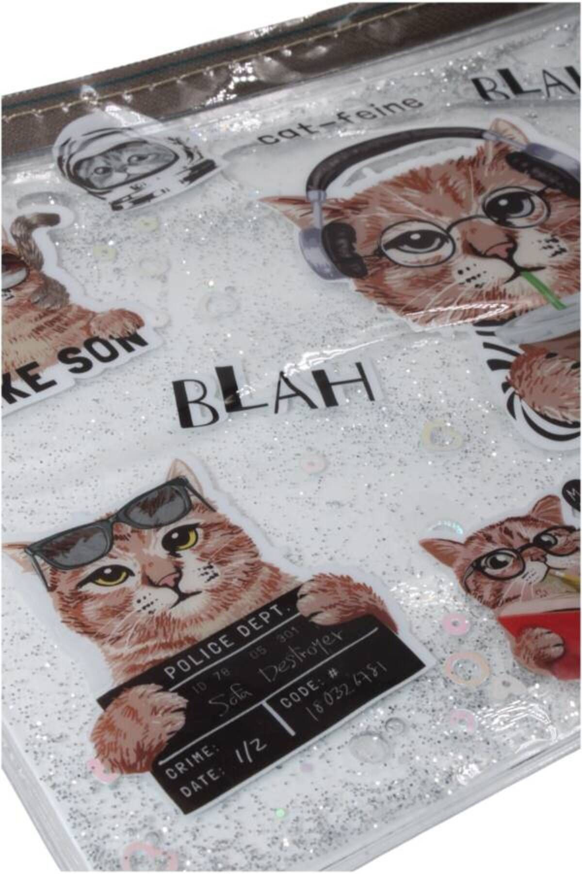 VUKİ-Vuki A5 Cat - Transparent, Zippered File Vk-0072-08 4