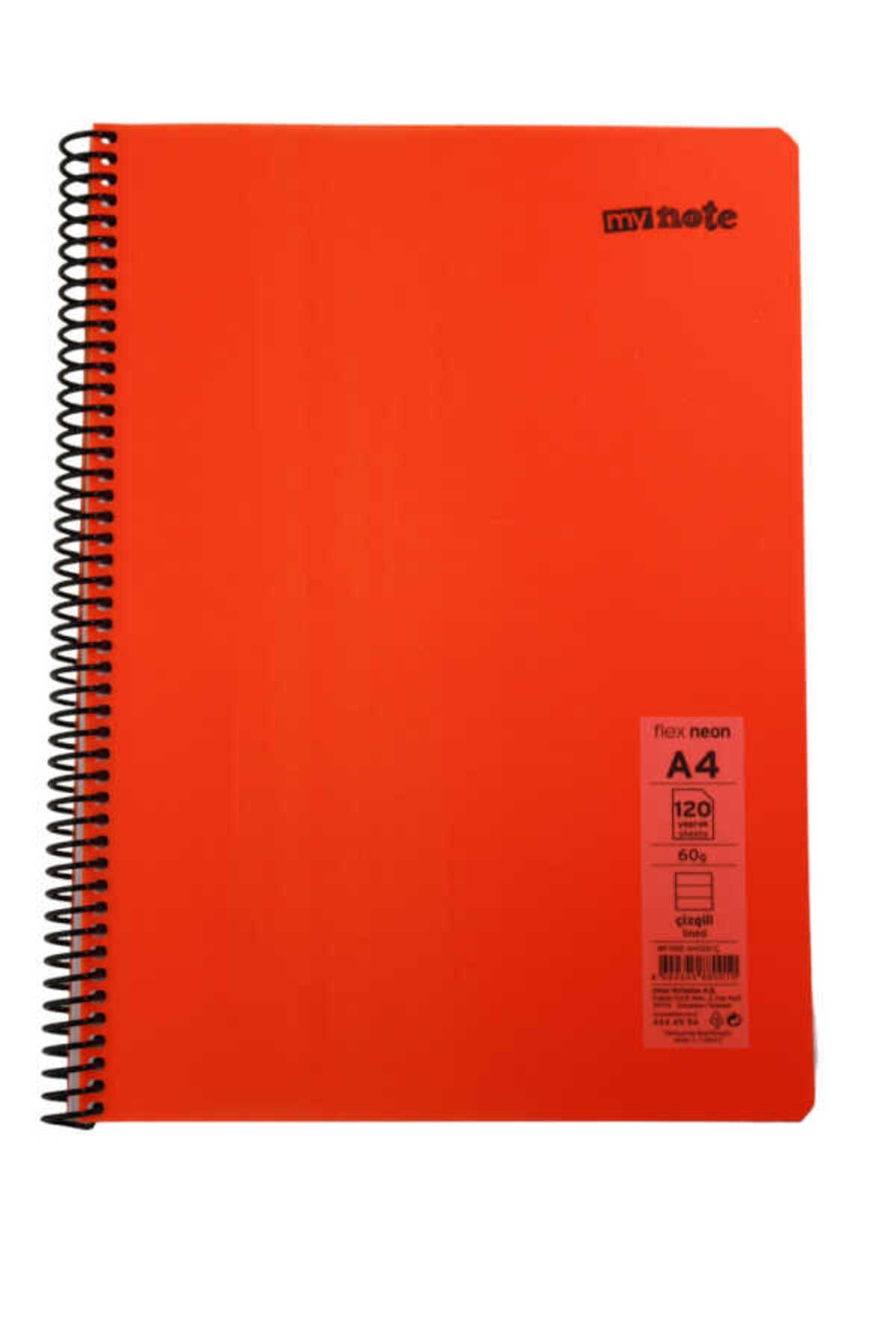 Mynote-Flex A4 120 - Leaf Striped Spiral Neon Notebook 1