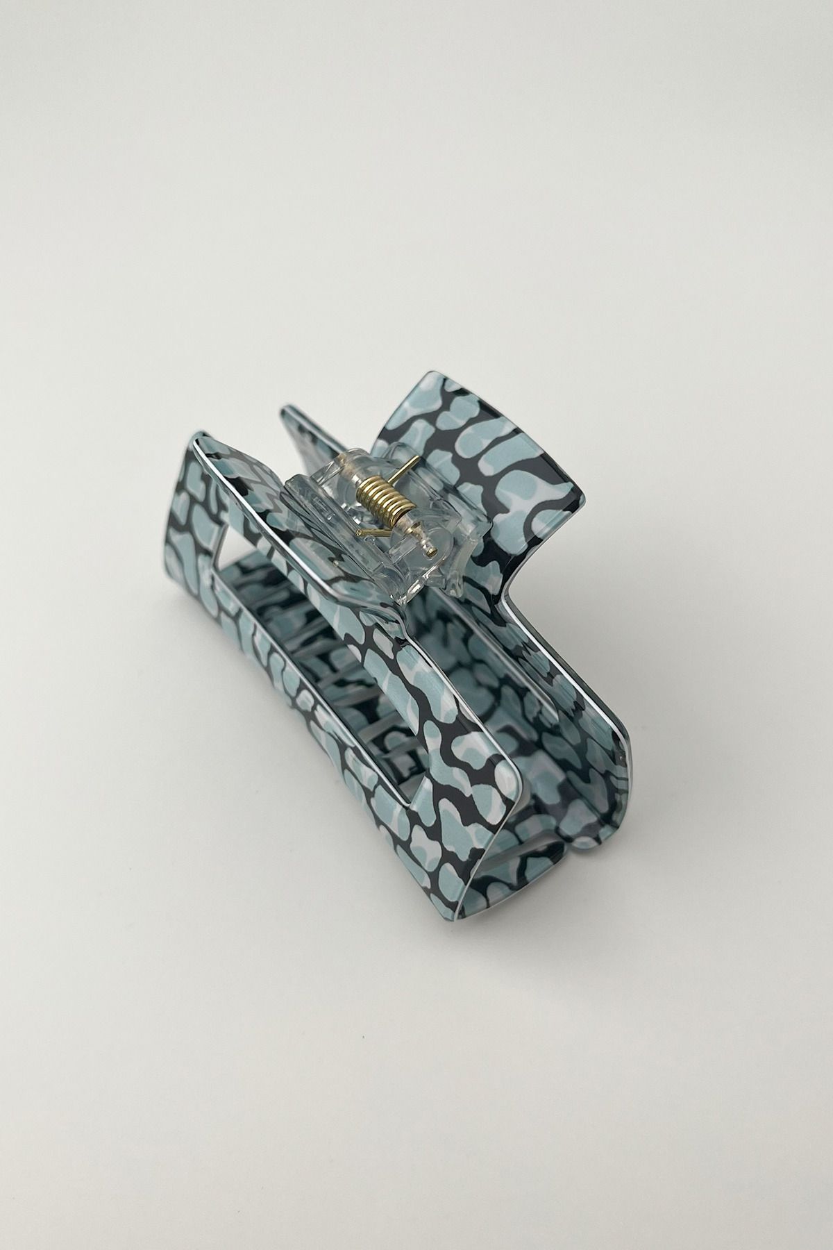 Modex-Blue Geometry Patterned Rectangular Latch Buckle (Dimension:7 cm) 2