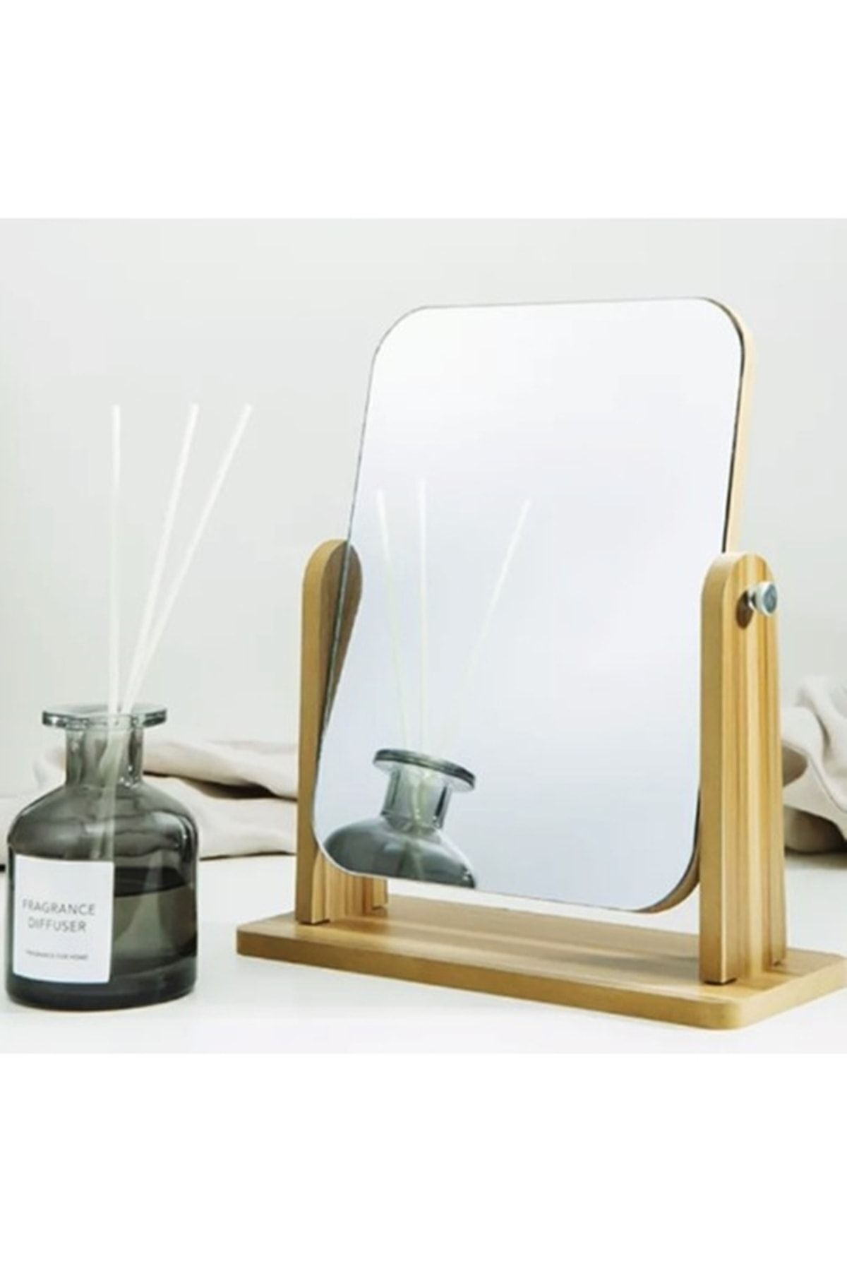 El Aynası Masa Aynası Makyaj Aynası Ayarlanabilir Kare Makeup Mirror 18cm